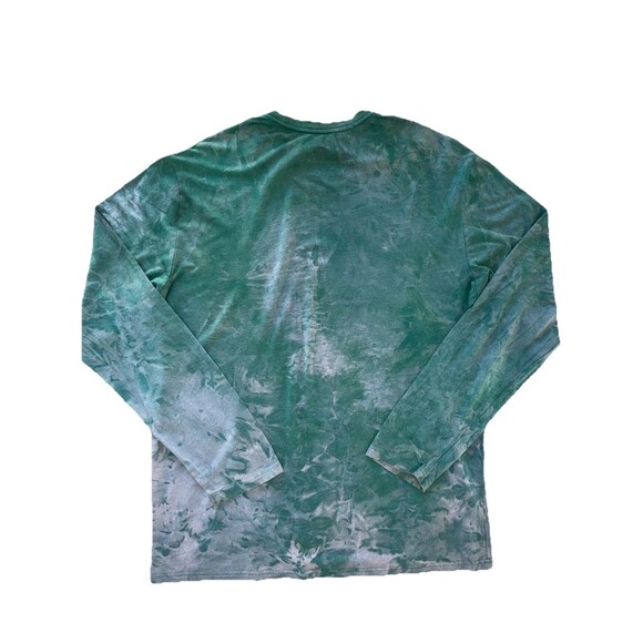 Polo Ralph Lauren Long Sleeve Tie Dye Logo Shirt Men’s Large Green 1967 Retro - Picture 4 of 7